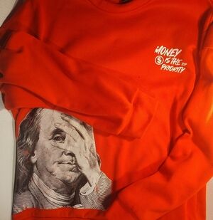 Extra Large Manfinity Red Sweatshirt With Graphic Art